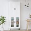 vidaXL Highboard hvit 69,5x34x180 cm konstruert tre