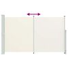 vidaXL Uttrekkbar sidemarkise 180x300 cm kremhvit