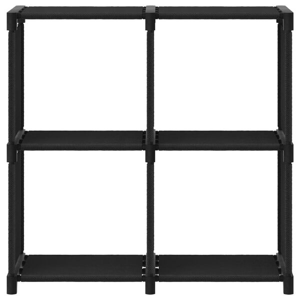 vidaXL Displayhylle med 4 kuber svart 69x30x72,5 cm stoff