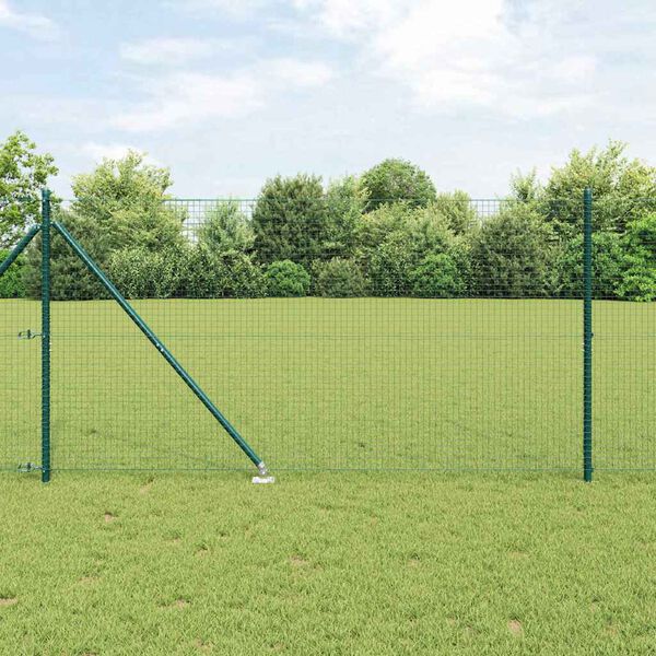 vidaXL Gjerdep&aring;le gr&oslash;nn 25 x 1,2 m (25 x 25 mm mesh) St&aring;l og PVC