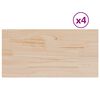vidaXL Bordplater 4 stk 90x45x2,5 cm rektangul&aelig;r heltre furu