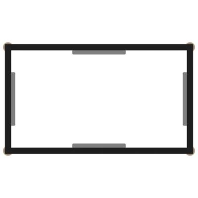 vidaXL Konsollbord gjennomsiktig 60x35x75 cm herdet glass