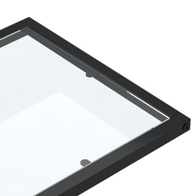 vidaXL Sidebord for PC gjennomsiktig 50x35x65 cm herdet glass
