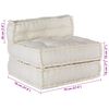 vidaXL Modulsofa 4 pcs Krem stoff