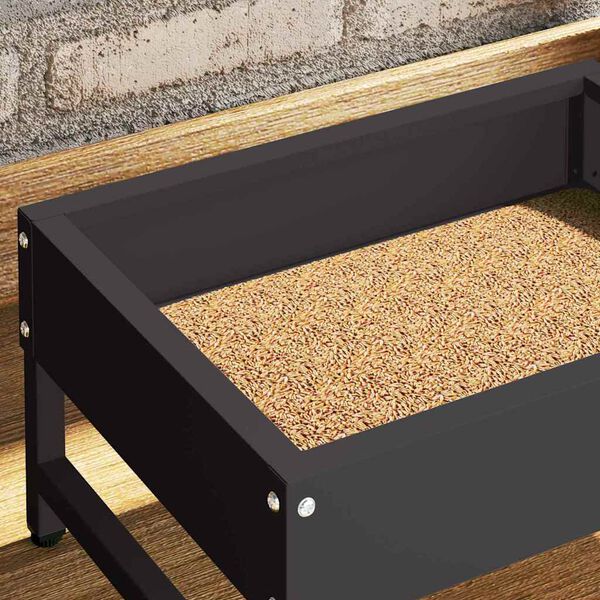 vidaXL Fuglefrø Svart 80 x 28 x 13.5 cm Kaldvalsget Stål