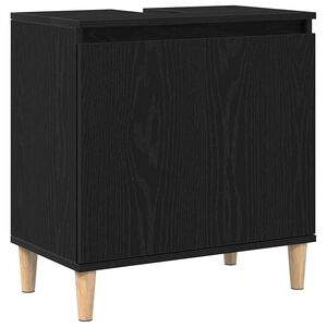 vidaXL Baderomsvaskeskap Svart Eik 58 x 33 x 60 cm Konstruert tre