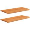 vidaXL Vinduplanker 2 stk. Lys Brun 100 x 40 x 2 cm Massiv b&oslash;ketre