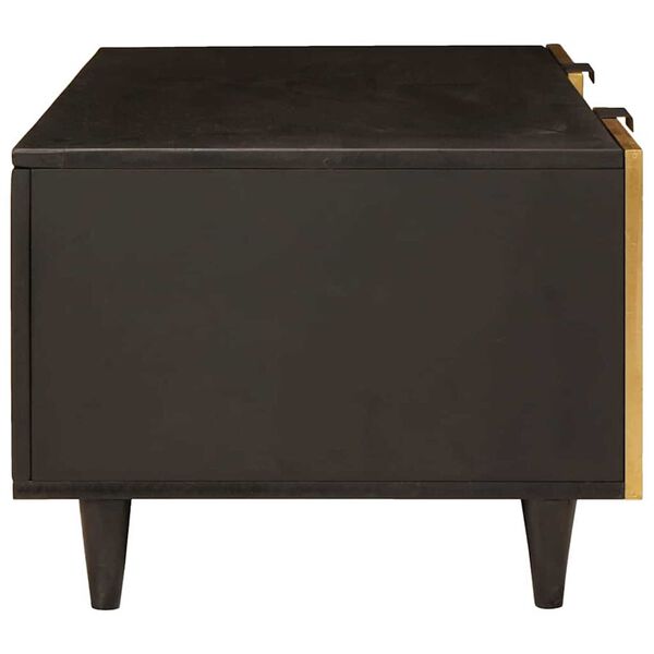 vidaXL Kaffebord Svart og Gull 100 x 54 x 40 cm heltre mango