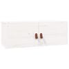 vidaXL Veggskap hvit 80x30x30 cm heltre furu