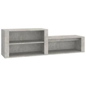 vidaXL Skoskap betonggr&aring; 150x35x45 cm konstruert tre