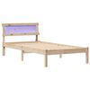 vidaXL Sengestamme med hodegjerde Brun 75 x 190 cm Massiv furu