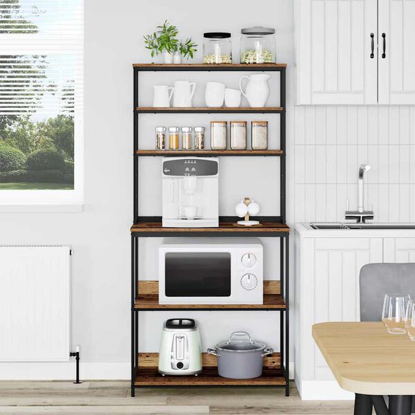 vidaXL Kj&oslash;kkenskap Gamle tre 80 x 40 x 168 cm Konstruert tre