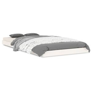 vidaXL Sengeramme hvit 90x190 cm heltre furu
