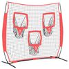 vidaXL Baseball treningsnett Svart 214,5 x 89,5 x 181 cm Polyester