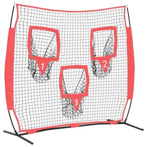 vidaXL Baseball treningsnett Svart 214,5 x 89,5 x 181 cm Polyester