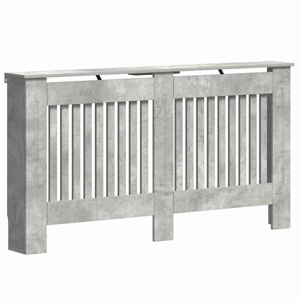 vidaXL Radiator Deksel Betonggrå 152 x 19 x 81,5 cm Konstruert tre