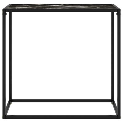 vidaXL Konsollbord svart 80x35x75 cm herdet glass