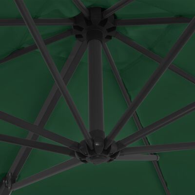 vidaXL Hengeparasoll med stålstang 250x250 cm grønn