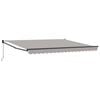 vidaXL Uttrekkbar markise Lysegr&aring; 400 &times; 300 cm Polyester og aluminium
