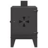 vidaXL Campingkomfyr Svart 35 x 50 x 60 cm Kaldvalsestål