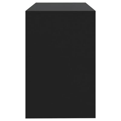 vidaXL Skrivebord svart 101x50x76,5 cm sponplate