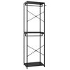 vidaXL Garderobe svart 60x40x213 cm metall og sponplate