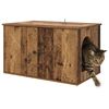 vidaXL Katt Hus Gammelt tre 85 x 55 x 50 cm Konstruert tre
