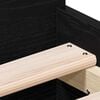 vidaXL Sengestamme med skuff Svart Eik 193 x 78 x 50 cm Konstruert tre