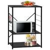 vidaXL Hylle til mikrobølgeovn svart 60x39,6x79,5 cm konstruert tre