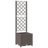 vidaXL Plantekasse med espalier brun 40x40x136 cm PP