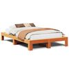 vidaXL Sengeramme uten madrass voksbrun 120x200 cm heltre furu