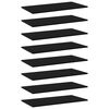 vidaXL Hylleplater 8 stk svart 80x40x1,5 cm sponplate