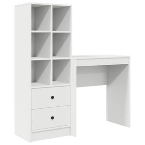 vidaXL Skrivebord Hvit 115,5 x 40 x 127 cm 2 stk.