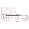vidaXL Sengeramme svart heltre furu 140x190 cm