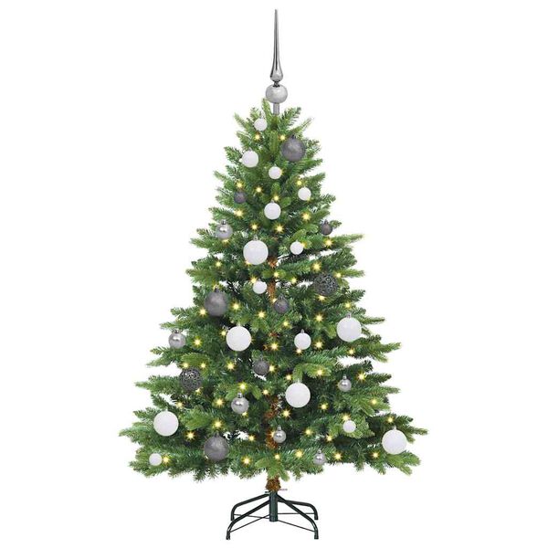 vidaXL Kunstig juletre med 150 LED med stativ gr&oslash;nn 120 cm PE og PVC