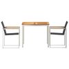 vidaXL Hage Spisegruppe 3 pcs Brun Massivt Teaktre