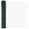 vidaXL Euro gjerdet med stolpe 10 x 1,6 m PVC-belagt st&aring;l Gr&oslash;nn Mesh