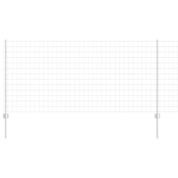 vidaXL Gjerde med stolpe s&oslash;lv 1 x 10 m St&aring;l