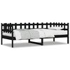vidaXL Dagseng svart 80x200 cm heltre furu