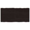 vidaXL Bordplate m&oslash;rkebrun 120x60x(2-4)cm behandlet heltre naturlig