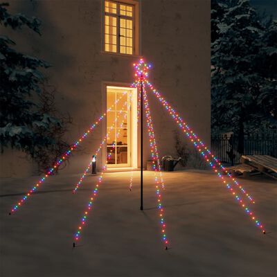 vidaXL Juletrelys innendørs og utendørs 400 flerfarget lysdioder 2,5 m