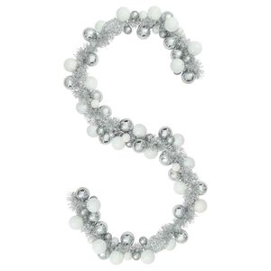 vidaXL Julekulenisse Hvit og S&oslash;lv 186 cm Polystyren