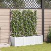 vidaXL Hageblomsterpotte 3 pcs Hvit 120 x 40 x 143 cm St&aring;l