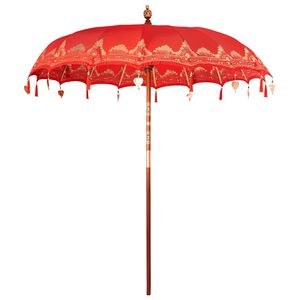vidaXL Balinesisk Parasol R&oslash;d 215 x 215 x 260 cm