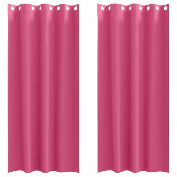 vidaXL M&oslash;rkleggende Gardiner med Ringer 2 pcs Lys Rosa 260 x 140 cm