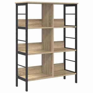 vidaXL Bokhylle 6 niv&aring;er 82 x 32 x 112 cm Konstruert tre Sonoma eik