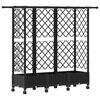vidaXL Hevet Bed med Trellis og Tak Svart 164 x 40 x 127 cm PP