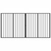 vidaXL Hundeluke 2 pcs Svart 100 x 100 cm Galvanisert St&aring;l