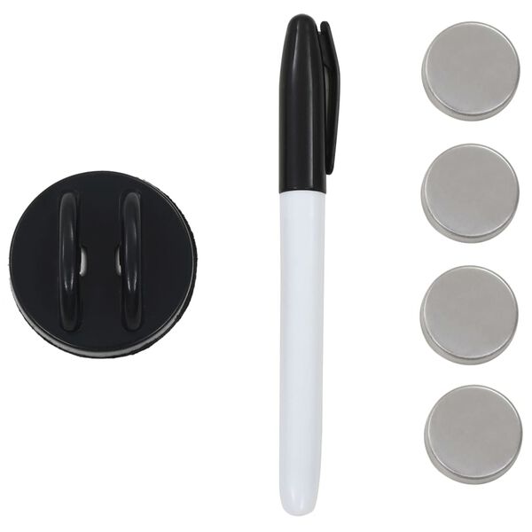 vidaXL Veggmontert magnetisk tavle glass hvit 100x60 cm