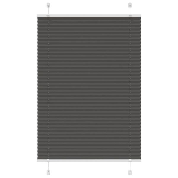 vidaXL plisségardin sort 95x150 cm Stoff Bredde 94,4 cm Polyester
